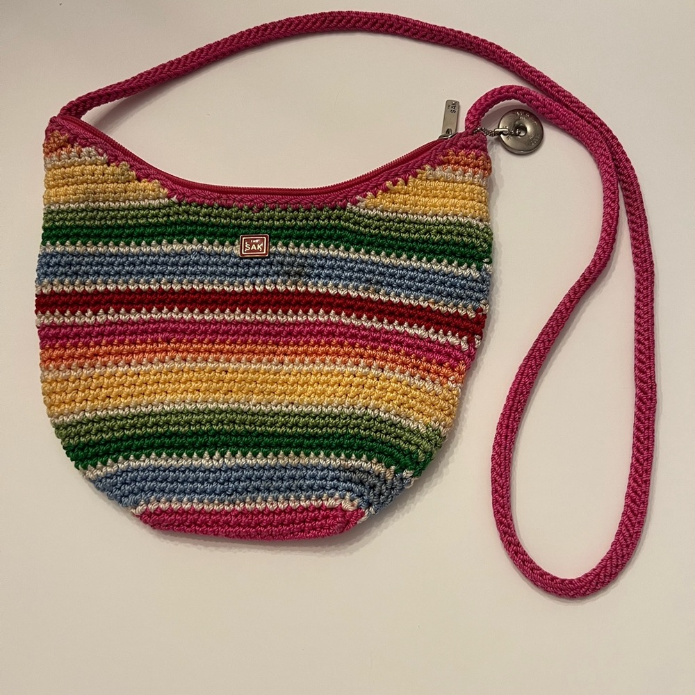 Rainbow crochet crossbody